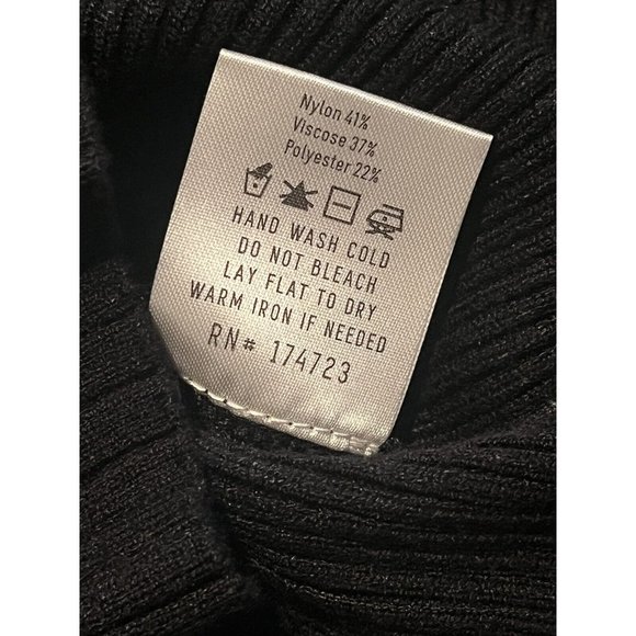 Forever 21 ANWND Women’s Black Ribbed Turtleneck Sweater Long Sleeve Top Med NEW - Picture 9 of 10